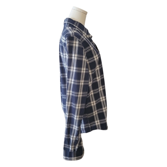 Abercrombie & Fitch Blue Plaid Muscle Fit Long Sleeve Shirt Size Large - Picture 2 of 4